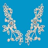 Páros strassz applikáció - CRYSTAL - SILVER